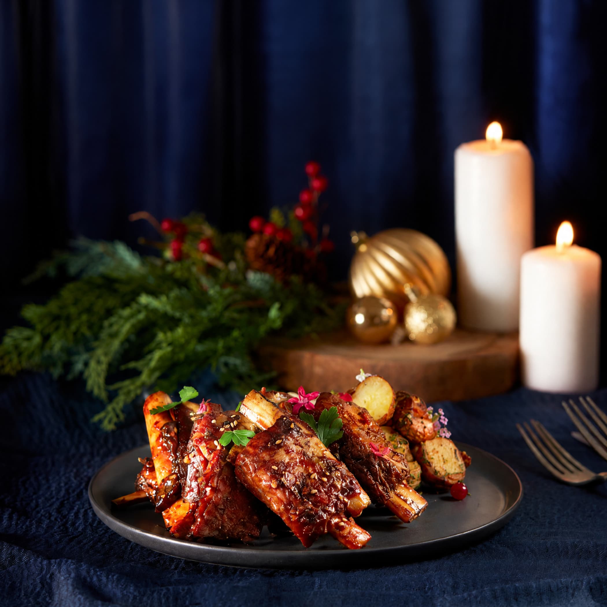 Slow-Braised Lamb Ribs, Coffee & Molasses (1.2kg)